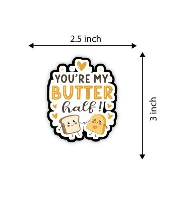 You are My Butter Half Wooden Fridge Magnet Sticker Almirah, Refrigerator, Kitchen, Kids Room Decor Items Gift for Friends, Couple